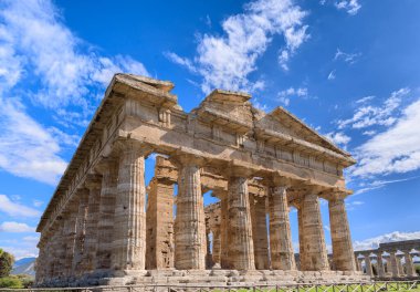 Temple of Neptune at Paestum in Italy. clipart