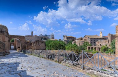  Roma Forumu, İtalya: Via Nova manzarası.