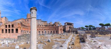 Roma 'nın İtalya' daki kentsel manzarası: Trajan 'ın Pazar ve Augustus Forumu ile Imperial Fora.