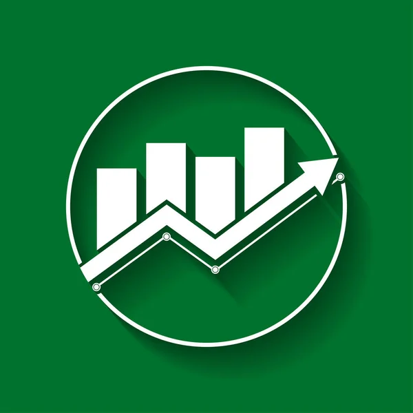 ラインチャートとビジネス成長チャートのロゴ — ストックベクタ