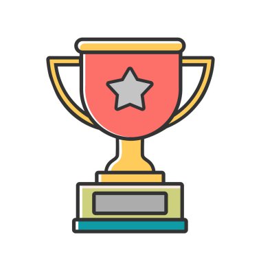 Başarı ve Başarı İçin Altın Kupa Kek Sanatı