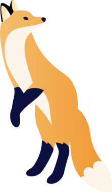 Güzel çizgi film tilki klipsi sanatı.