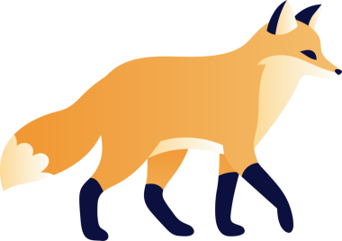 Güzel çizgi film tilki klipsi sanatı.