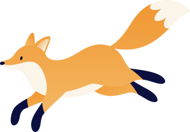 Güzel çizgi film tilki klipsi sanatı.