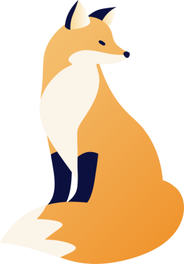 Güzel çizgi film tilki klipsi sanatı.