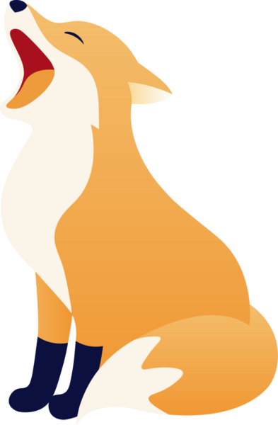 Güzel çizgi film tilki klipsi sanatı.