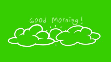 Günaydın çizgi film animasyonu.