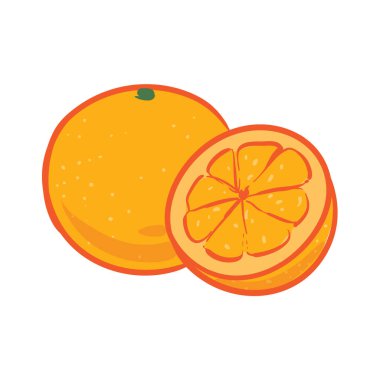 Turuncu El Çizim Vektörü İllüstrasyonu