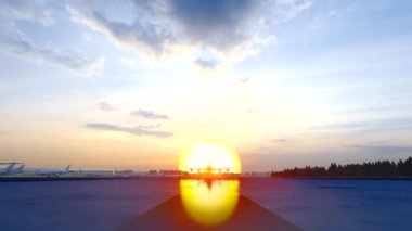 Bir Amerikan uçağı havalanıyor..