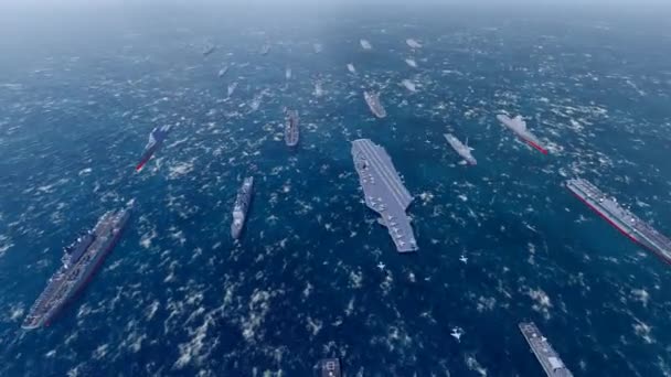 Stakingsgroep Zeevervoerders Stille Oceaan — Stockvideo