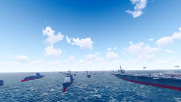 美国海军航空母舰战斗群 — 图库视频影像