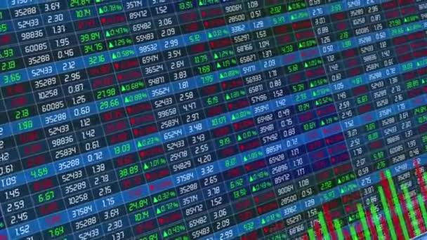 Investimento Ações Financeiras Mercado Dinâmico Curva Fundo — Vídeo de Stock