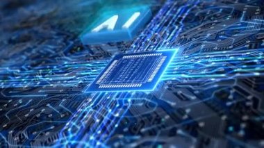 Yüksek teknoloji yapay zeka ai çip kartı