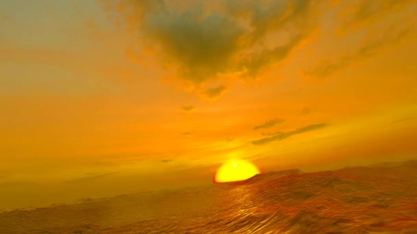 太阳升起 照亮了大海 — 图库视频影像