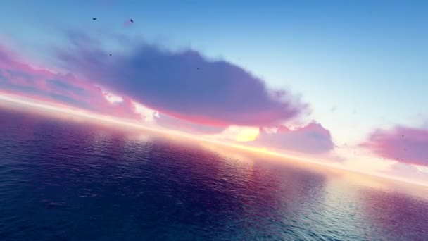 Denizde Sabah Güneşinin Hızlandırılmış Fotoğrafı — Stok video