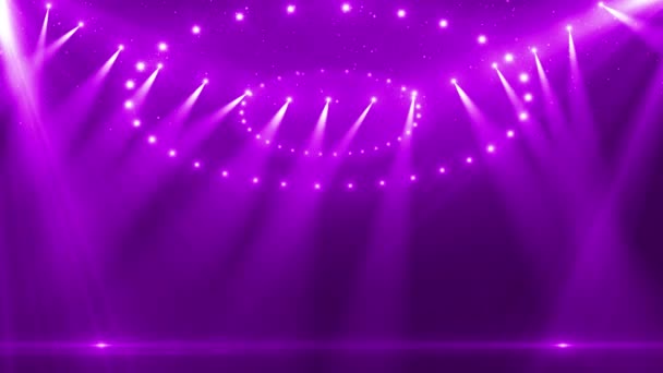 Purpurowe Neony Migające Tle Sceny Show — Wideo stockowe