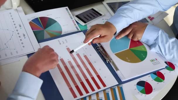 Jämförelse Och Analys Finansiella Data — Stockvideo