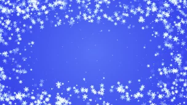 Christmas Christmas Eve Beautiful Snowflake Border Background — Wideo stockowe