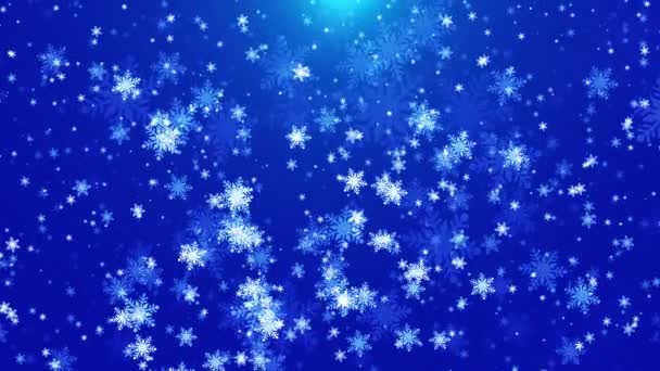 ロマンチックなクリスマスと雪の舞台背景 — ストック動画