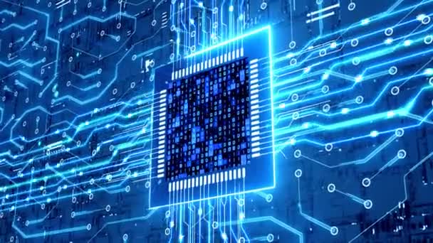 Big Data Storage Chip Circuit Board — Wideo stockowe