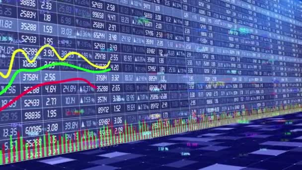Mercado Valores Gráfico Dinámico Fondo — Vídeo de stock