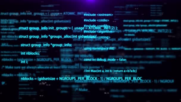 Nternet Bilgi Kodu Programı Veri Akışı Kaydırması — Stok video
