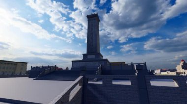 Pekin 'deki Halk Kahramanları Anıtı' nın hava fotoğrafçılığı