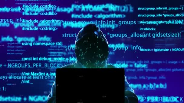 Útok Počítačových Hackerů Ohrožujících Kybernetickou Bezpečnost — Stock video