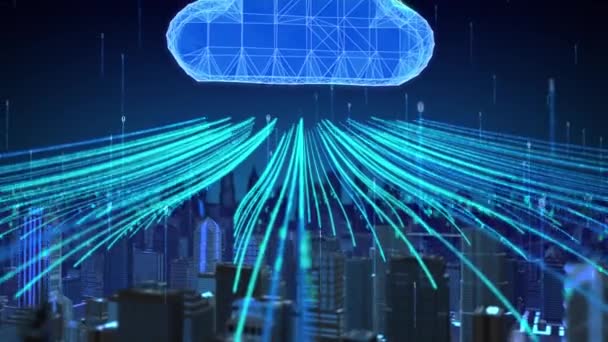 Smart City Holographique Cloud Numérique — Video
