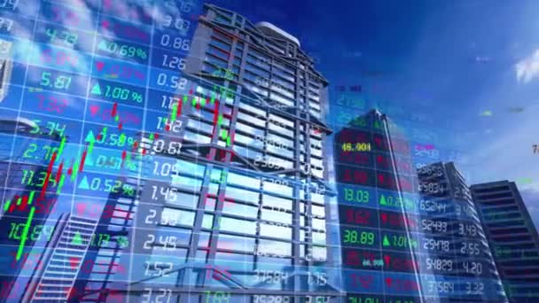 Διάγραμμα Τάσεων Των Στοιχείων Για Τις Χρηματοπιστωτικές Αγορές — Αρχείο Βίντεο