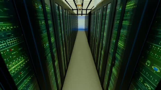 Server Nell Intelligenza Artificiale Nei Grandi Data Center — Video Stock