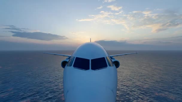 Deniz Seviyesini Aşan Uçağın Hava Fotoğrafçılığı — Stok video