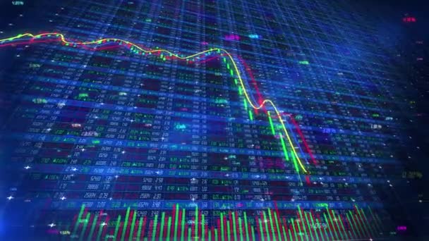 Падіння Фондового Ринку Ціни Акції Різко Впали — стокове відео
