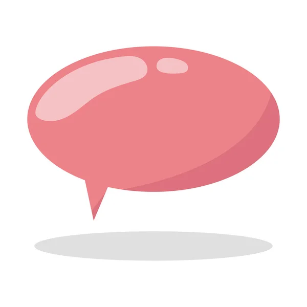 Speech Bubble Red Color Chat Bubble Vector — Stock Vector