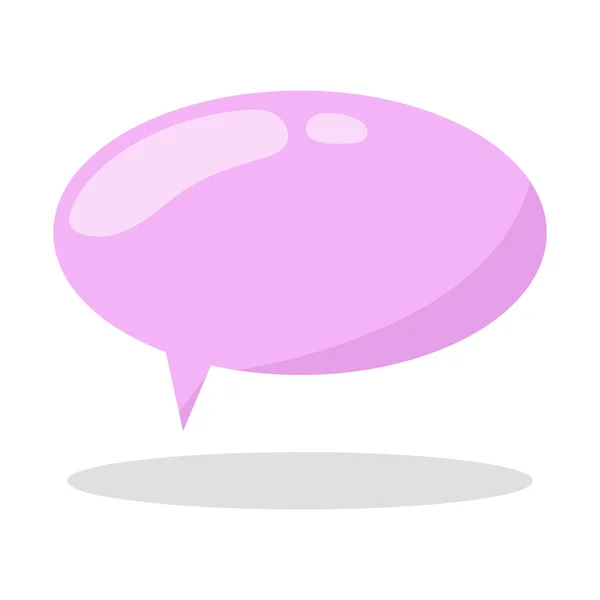 Speech Bubble Pink Color Chat Bubble Vector — Stock Vector