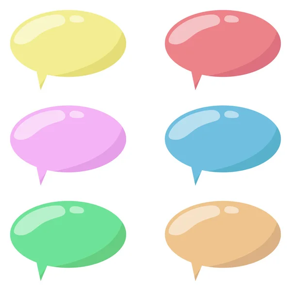 Szett Beszéd Buborékok Különböző Színekben Chat Buborék Beállítva Vektorban — Stock Vector