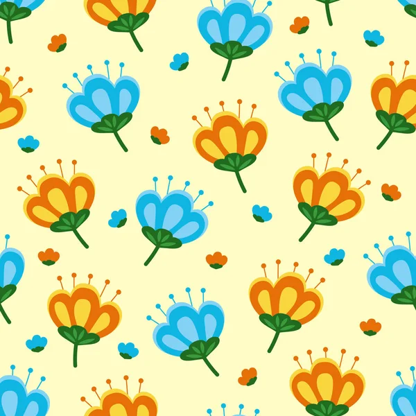 Nahtloses Muster Mit Bunten Blumen Muster Für Tapeten Umschläge Postkarten — Stockvektor