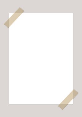 Yapışkan bantlı bir kağıt..