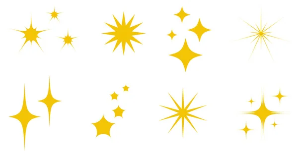 Set Yellow Stars — Stock Vector