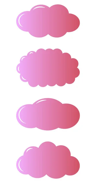 Rózsaszín Felhők Vektorillusztráció — Stock Vector