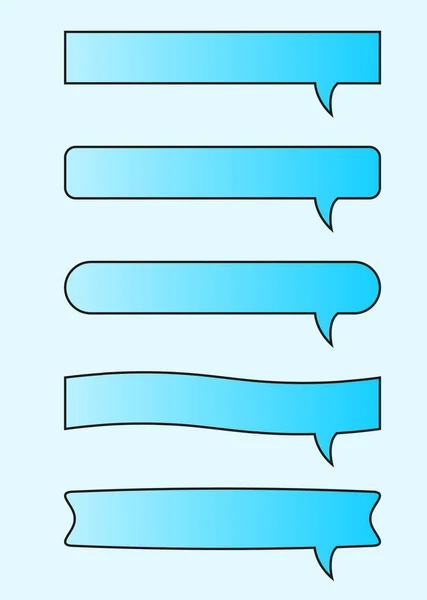 Satz Sprechblasen Chat Blase Vektor Eingestellt Blaue Peech Blase — Stockvektor