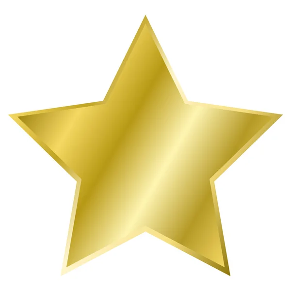 Χρυσό Κουμπί Σχήμα Αστεριού Χρυσό Αστέρι Διάνυσμα — Διανυσματικό Αρχείο