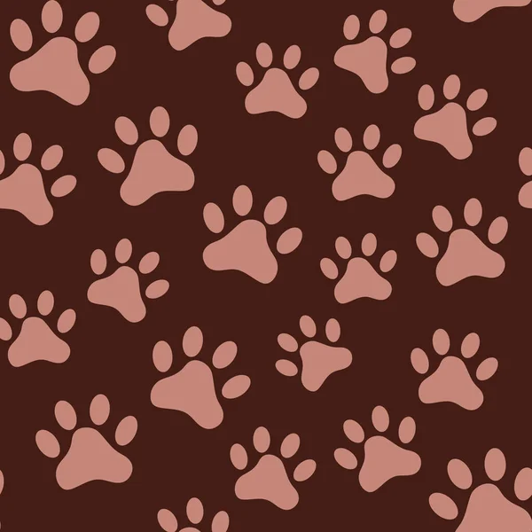 Seamless Pattern Cats Vector Background Paws — Stock Vector