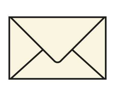 Vektörde zarf simgesi