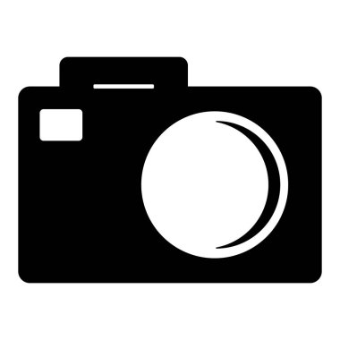 Kamera simgesi. Dijital fotoğraf makinesi. Web ve tasarım için vektör simgesi