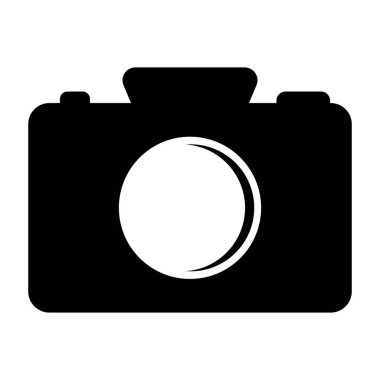 Kamera simgesi. Dijital fotoğraf makinesi. Web ve tasarım için vektör simgesi