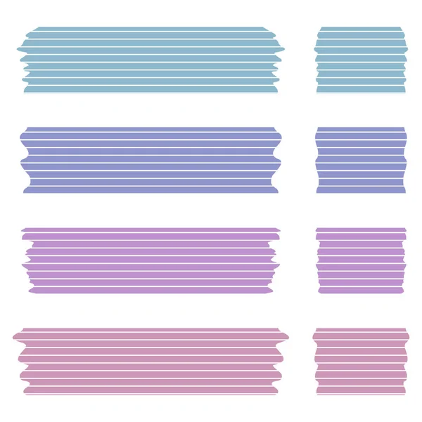 Sbírka Pásků Washi Pruhovaným Vzorem Vektoru Kousky Dekorativní Pásky Album — Stockový vektor