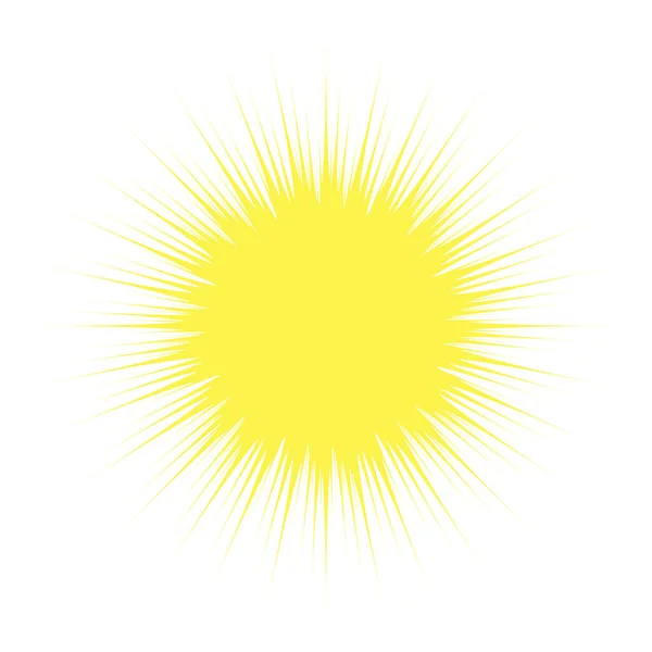 Sarı güneş vektör çizimi. Güneş ikonu. Soyut güneş arkaplanı