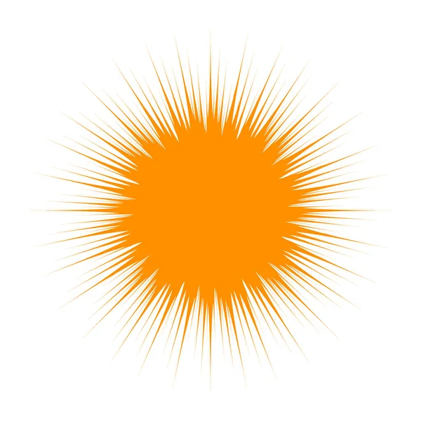 Sarı güneş vektör çizimi. Güneş ikonu. Soyut güneş arkaplanı