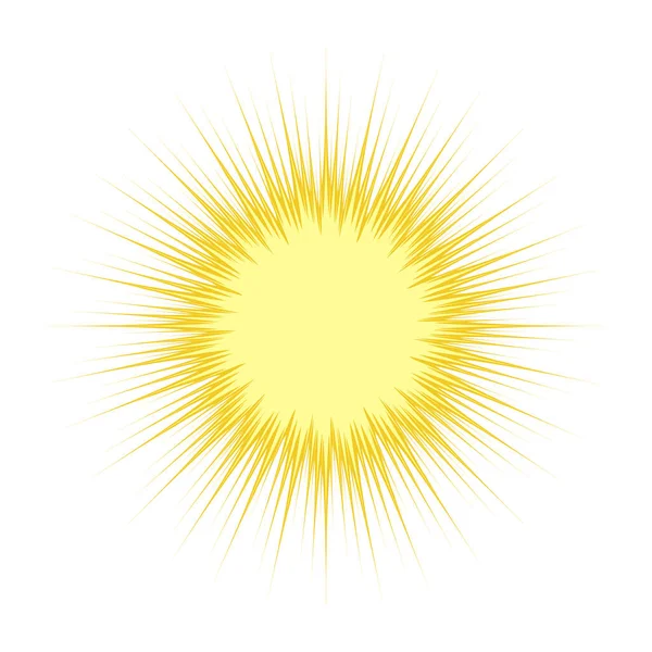 Yellow Sun Vector Illustration Sun Icon Abstract Sun Background — Stock Vector
